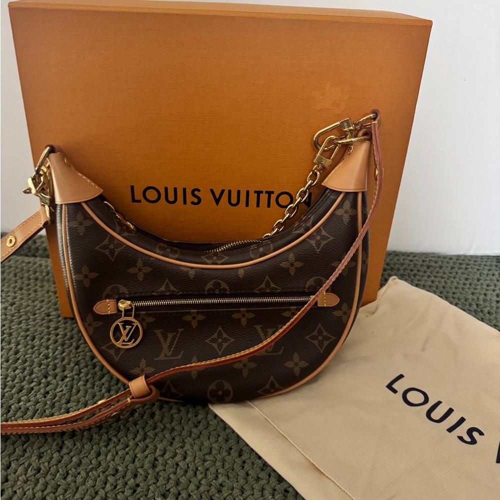 Louis Vuitton Brown and Tan Monogram Shoulder Bag